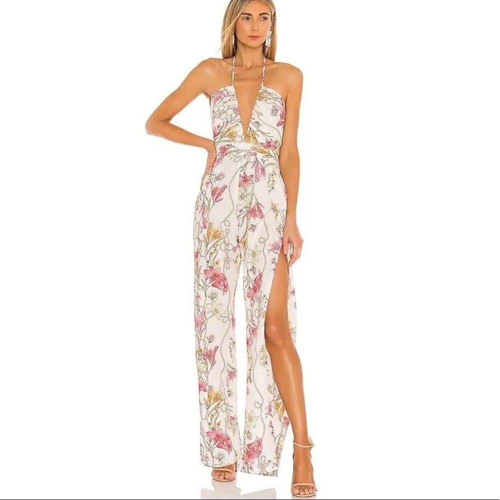 Katie May Never Cross Jumpsuit in Ivory Lily